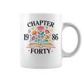 Chapter Forty 1986 40th Birthday Wildflower Book Lover Graphic Print Coffee Mug