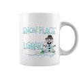 Christmas Reading Tee Snowman Librarian Book Lover Reader Graphic Print Coffee Mug