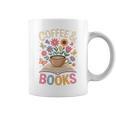 Coffee & Books Lover Wildflowers Boho Aesthetic Premium Tri-Blend Graphic Print Coffee Mug