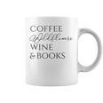 Coffee Wildflowers Wine & Books Graphic Print Coffee Mug