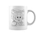 Coloring Book Style Blank Shirt Halloween Boo Kitty Cat Men Women Kids Graphic Print Coffee Mug