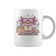 Cute Axolotl Reading Books Cozy Bookworm Fantasy Art Premium Tri-Blend Graphic Print Coffee Mug
