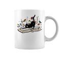 Cute Cat Flower Garden Book Kitty Reading Floral Graphic Print Coffee Mug Cute Cat Flower Garden Book Kitty Reading Floral Graphic Print Coffee Mug