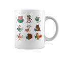 Cute Farm Animals Reading Books Teacher Library Reader Graphic Print Coffee Mug