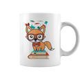 Cute Fox Smart Nerdy 1st Day School Teachers Students Books Graphic Print Coffee Mug