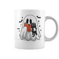 Cute Halloween Ghost Reading Book Graphic Print Coffee Mug Cute Halloween Ghost Reading Book Graphic Print Coffee Mug