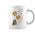 Cute Reading Cat With Kitten Dandelion Flowers Book Lover Graphic Print Coffee Mug