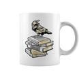 Dark Academia Aesthetic Raven Crow On Old Vintage Books Graphic Print Coffee Mug