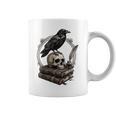 Dark Academia Raven Skull Books Graphic Print Coffee Mug Dark Academia Raven Skull Books Graphic Print Coffee Mug