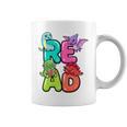 Dinosaur Read Book Lover Dino Reading Kids Premium Tri-Blend Graphic Print Coffee Mug