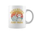 Dogs Books And Yarn Crocheting Retro Graphic Print Coffee Mug