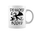 Dragons & Books Reading Graphic Print Coffee Mug