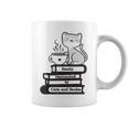 Easily Distracted Cats And Books Graphic Print Coffee Mug