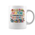 Everyone Communicates Differently Book Kids Teacher Graphic Print Coffee Mug