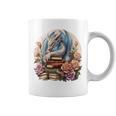 Fantasy Dragon Books Floral Boho Bookworm Graphic Print Coffee Mug Fantasy Dragon Books Floral Boho Bookworm Graphic Print Coffee Mug