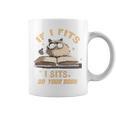 If i Fits I Sits On Your Book Premium Tri-Blend Graphic Print Coffee Mug