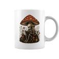 Floral Mushroom Skeleton Reading Books Gothic Humor Graphic Print Coffee Mug Floral Mushroom Skeleton Reading Books Gothic Humor Graphic Print Coffee Mug