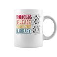 If Found Please Return To Library Retro Book Library Graphic Print Coffee Mug