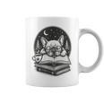 French Bulldog Reading Book Coffee Sky Glasses Graphic Print Coffee Mug