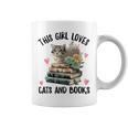This Girl Loves Cats And Books Cat Watercolor Graphic Print Coffee Mug This Girl Loves Cats And Books Cat Watercolor Graphic Print Coffee Mug