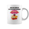 Gloomy Rainy Days Should Be Spent With Coffee And Books Graphic Print Coffee Mug Gloomy Rainy Days Should Be Spent With Coffee And Books Graphic Print Coffee Mug