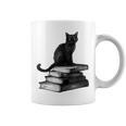 Goth Mystical Gothic Books & Cat Graphic Print Coffee Mug Goth Mystical Gothic Books & Cat Graphic Print Coffee Mug