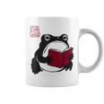 Grumpy Frog Book Lover Librarian Anime Japanese Graphic Print Coffee Mug