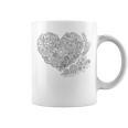 Heart Shaped Adult Coloring Book Style FashionShirt Graphic Print Coffee Mug
