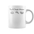 I'm A Simple Woman Coffee Pizza Books Reader Reading Teacher Graphic Print Coffee Mug