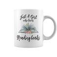Just a Girl Who Loves Books Lover Bookworm Bookaholic Reader Graphic Print Coffee Mug Just a Girl Who Loves Books Lover Bookworm Bookaholic Reader Graphic Print Coffee Mug