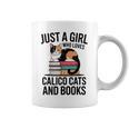 Just A Girl Who Loves Calico Cats And Books Minimal Tee Graphic Print Coffee Mug Just A Girl Who Loves Calico Cats And Books Minimal Tee Graphic Print Coffee Mug