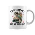 I Just Really Like Cats And Books Cat Watercolor Graphic Print Coffee Mug