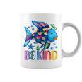 Kids Be Kind Rainbow Scale Fish Teacher Reading Book Toddler Graphic Print Coffee Mug