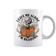 Leave Me Alone I'm Reading Skeleton Reading Book Bookish Graphic Print Coffee Mug