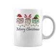Librarian Merry Christmas Books Santa Hat Reindeer Elf Xmas Graphic Print Coffee Mug