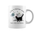 Life Is Better With Yarn Cats And Books Premium Tri-Blend Graphic Print Coffee Mug Life Is Better With Yarn Cats And Books Premium Tri-Blend Graphic Print Coffee Mug