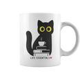 Life Essentials Witty Grungy Noisy Book Tea And Cat Graphic Print Coffee Mug Life Essentials Witty Grungy Noisy Book Tea And Cat Graphic Print Coffee Mug
