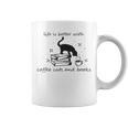 Life With Good Literature Coffee Cats And Books Graphic Print Coffee Mug Life With Good Literature Coffee Cats And Books Graphic Print Coffee Mug