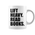 Lift Heavy Read Books Gym Apparel Weightlifters And Readers Graphic Print Coffee Mug