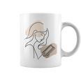 Line Art Abstract Minimalist Minimal For Book Lover Women Graphic Print Coffee Mug