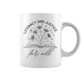 Literacy And Justice For All Protect Libraries Banned Books Graphic Print Coffee Mug