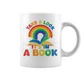 Take a Look It's In a Book Rainbow Reading Graphic Print Coffee Mug