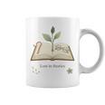 Lost In Stories Aesthetic Book And Growing Plant Tee Graphic Print Coffee Mug