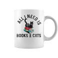 All Need Is Books & Cats Book Reader And Kittens Art Graphic Print Coffee Mug