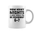How Many Nights A Week Should You Be Reading 6-7 Book Lover Premium Tri-Blend Graphic Print Coffee Mug