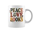 Peace Love Books Librarian Teacher Life Book Library Graphic Print Coffee Mug