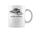 The Plot Thickens Raccoon Reading Book Bookish Graphic Print Coffee Mug