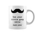 POIROT USE YOUR LITTLE GREY CELLS BOOKS Graphic Print Coffee Mug