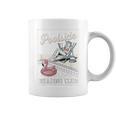 Poolside Reading Club Books Flamingo Swim Pool Inflatable Graphic Print Coffee Mug