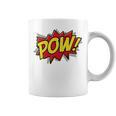 POW Comic Book Font Action Hero BAM BANG BOOM POW Graphic Print Coffee Mug
